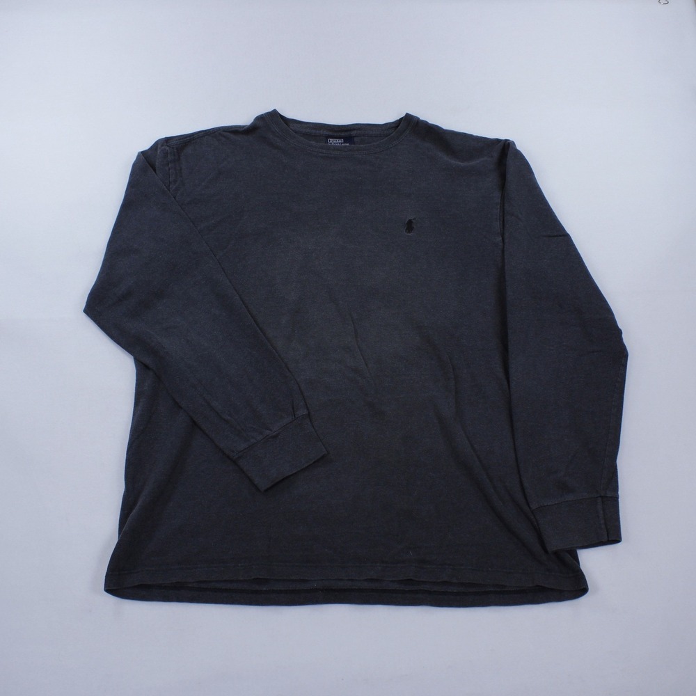 Polo by Ralph Lauren Long Sleeve T-Shirt Men's Size M Dark Gray Crewneck Cotton